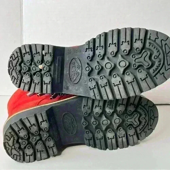 GEIER WALLY ORANGE SUEDE COMBAT BOOTS HIKING BOOTS MADE IN  AUSTRIA SIZE 35 - Picture 6 of 9